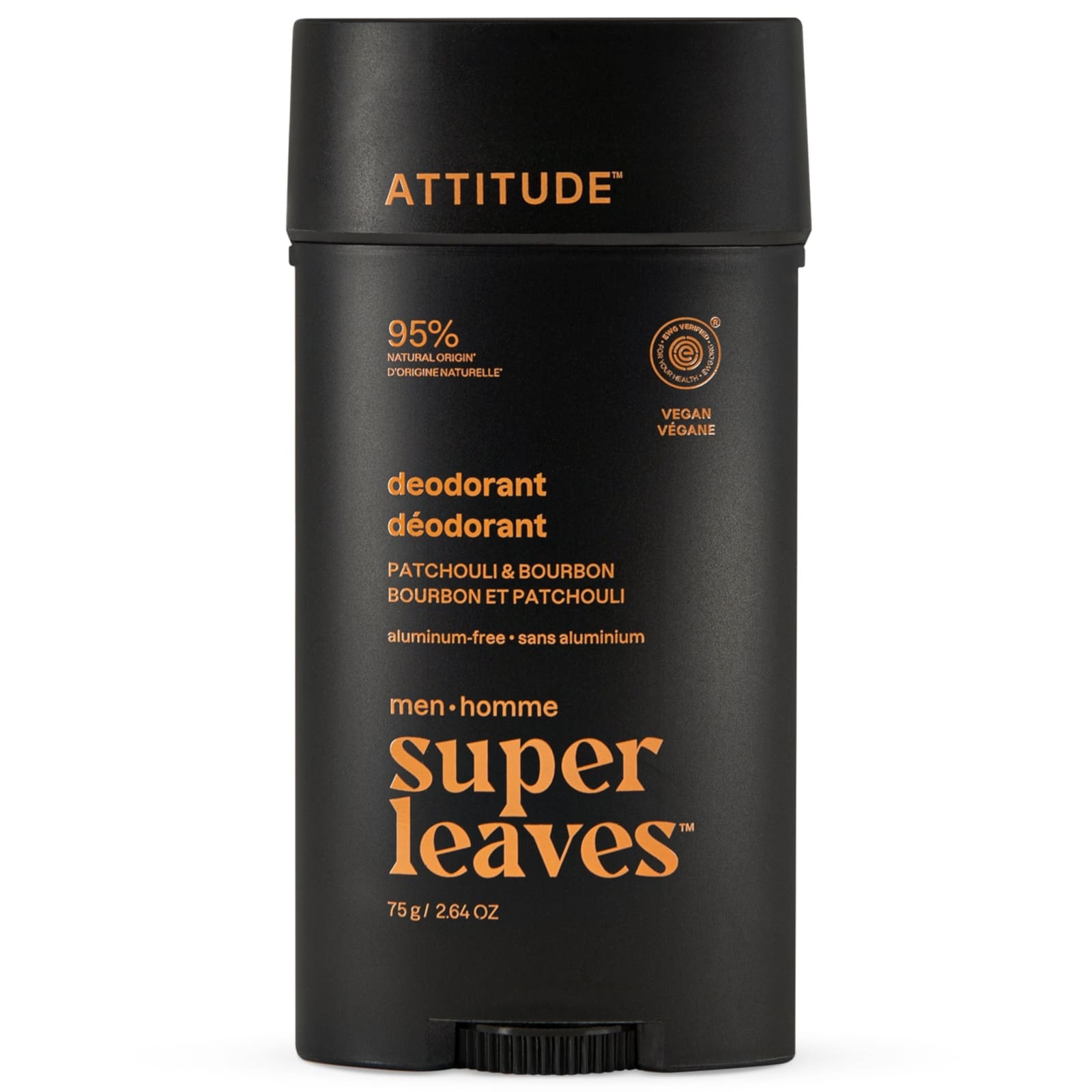 ATTITUDE super leaves men Deodorant Patchouli & Bourbon 75g