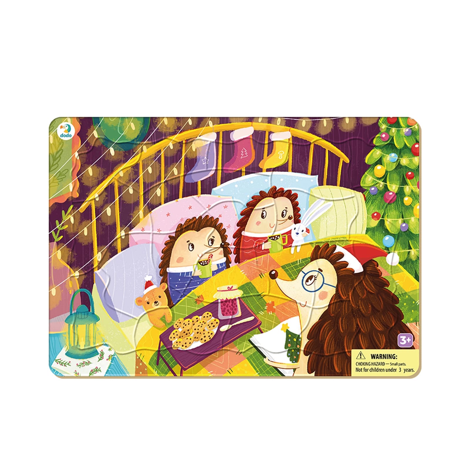 DODO Puzzle cadre Hérisson Noël 21 éléments, 36m+