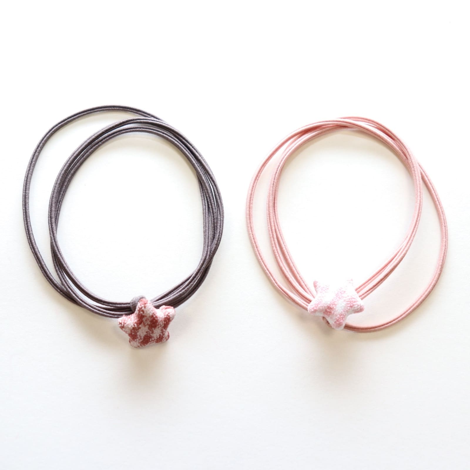 YUKO.B Haargummi 2er Pack Vichy Sterne