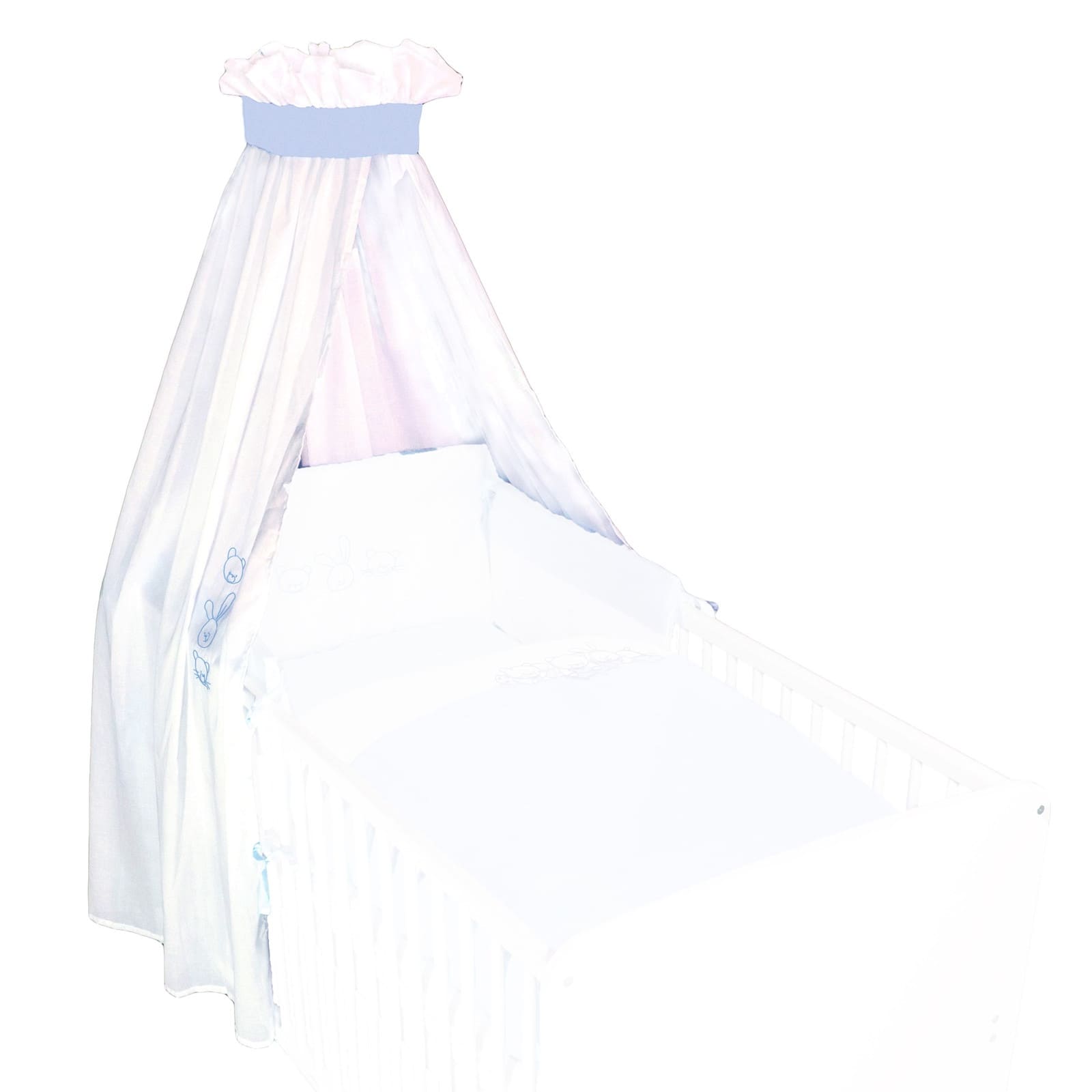 KULI-MULI Ciel de lit Voile Lyocell Petits Animaux bleu