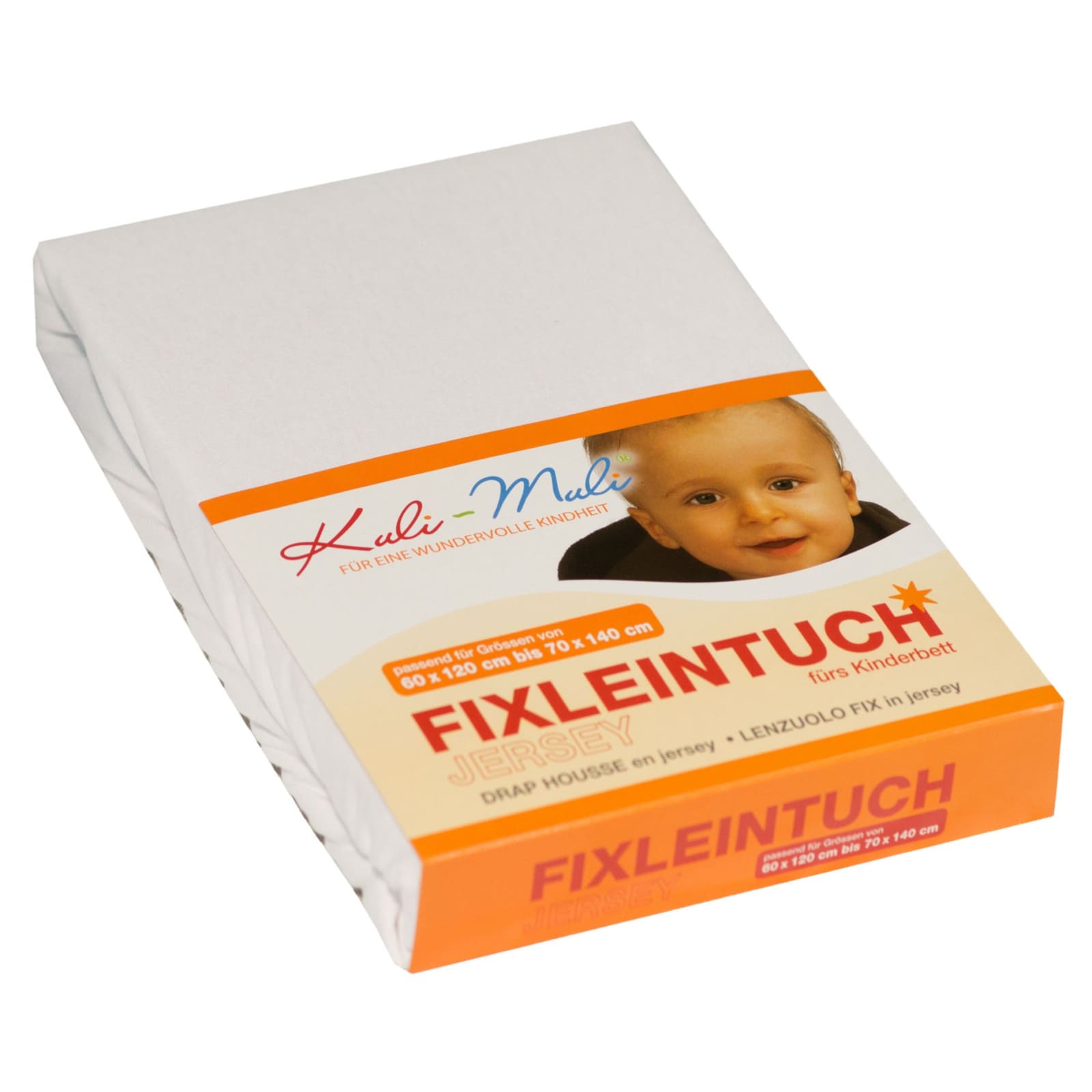 KULI-MULI Fixleintuch Jersey weiss 70 x 140 cm