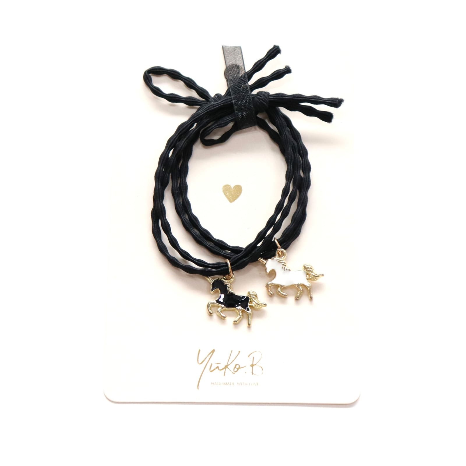 YUKO.B Haargummi 2er Pack Pferde