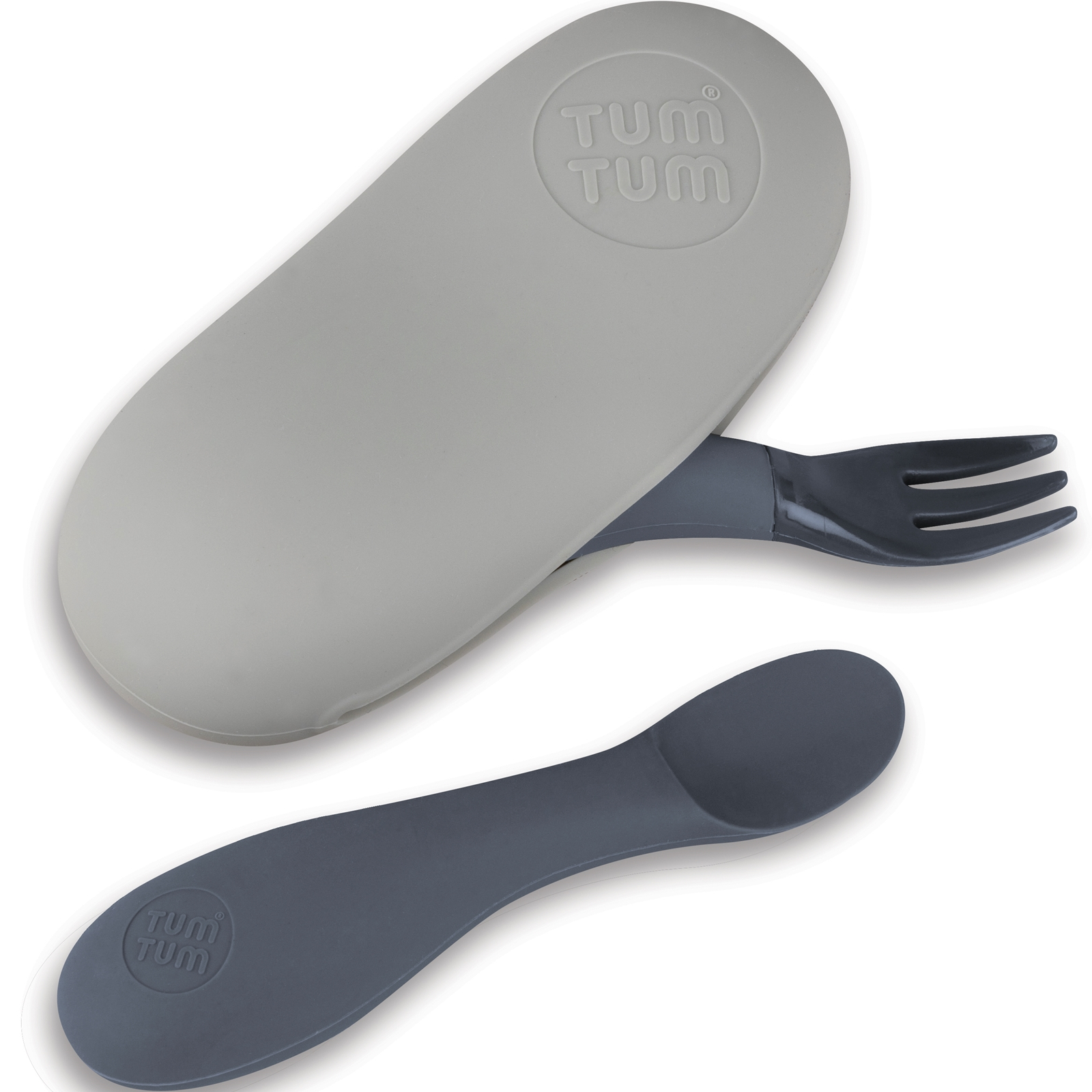 TUM TUM Esslernbesteck mit Box grau