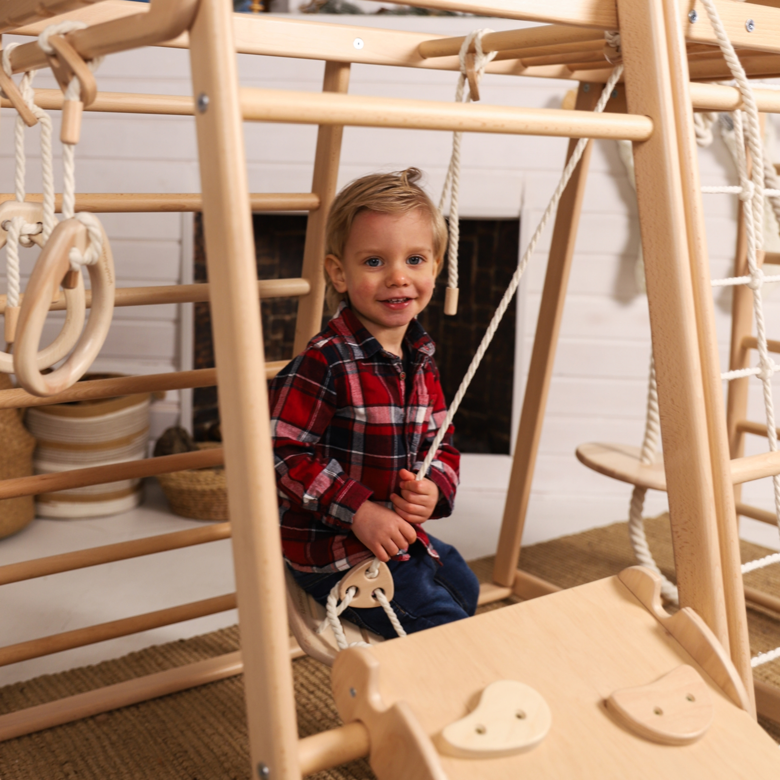 WOODANDHEARTS Place de jeu d'escalade avec échelle