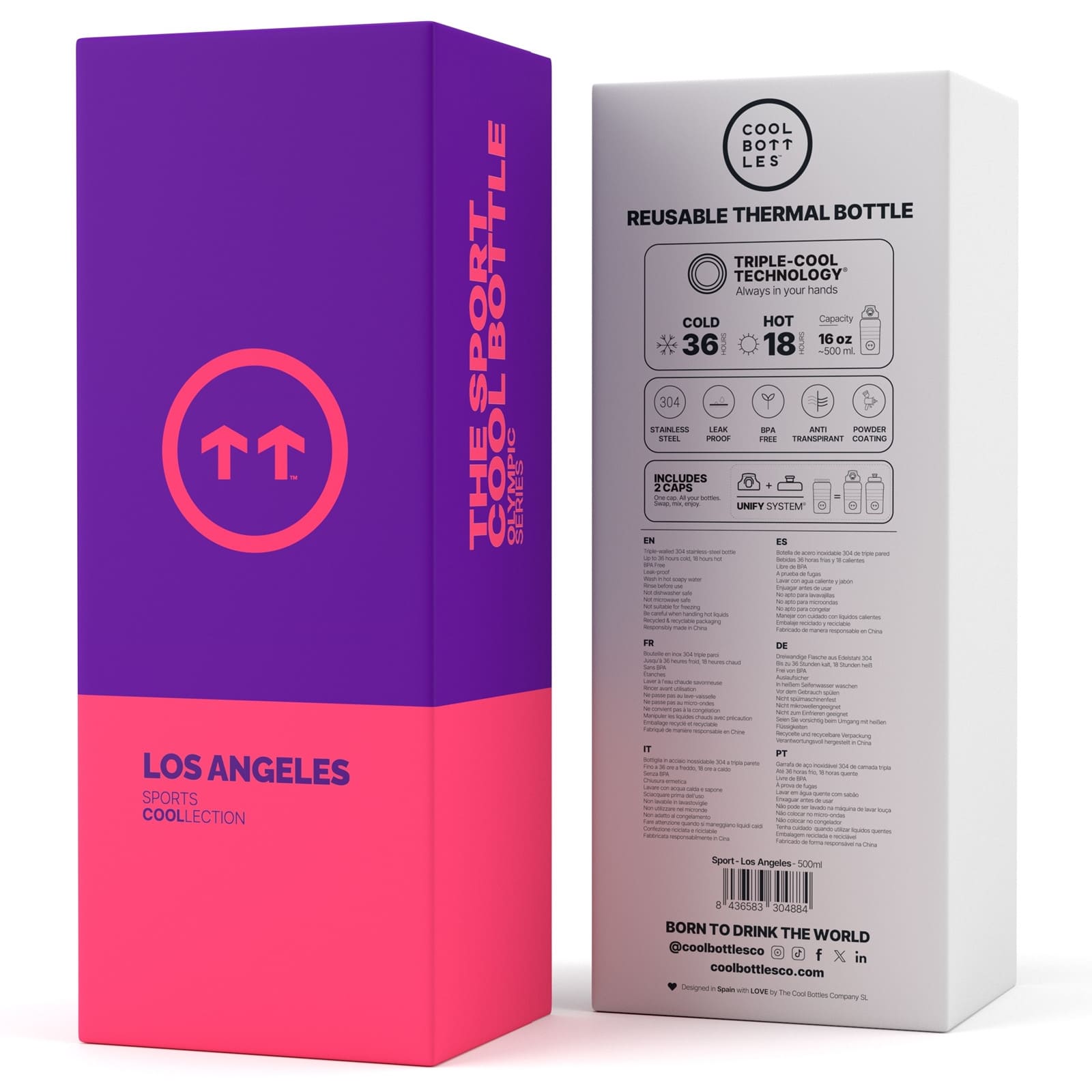 COOL BOTTLES Isolierflasche The Sport Bottle Los Angeles 500ml