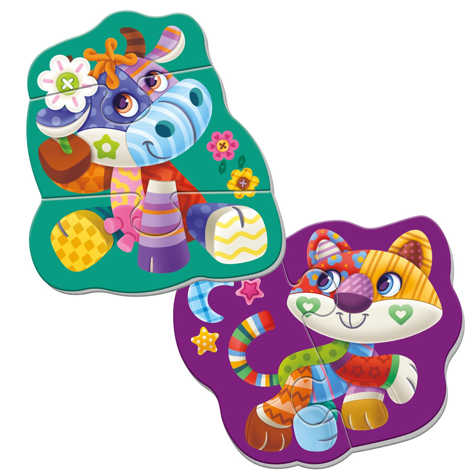 ROTER KÄFER Puzzle magnétique bébé Vache-chat, 3-6 ans