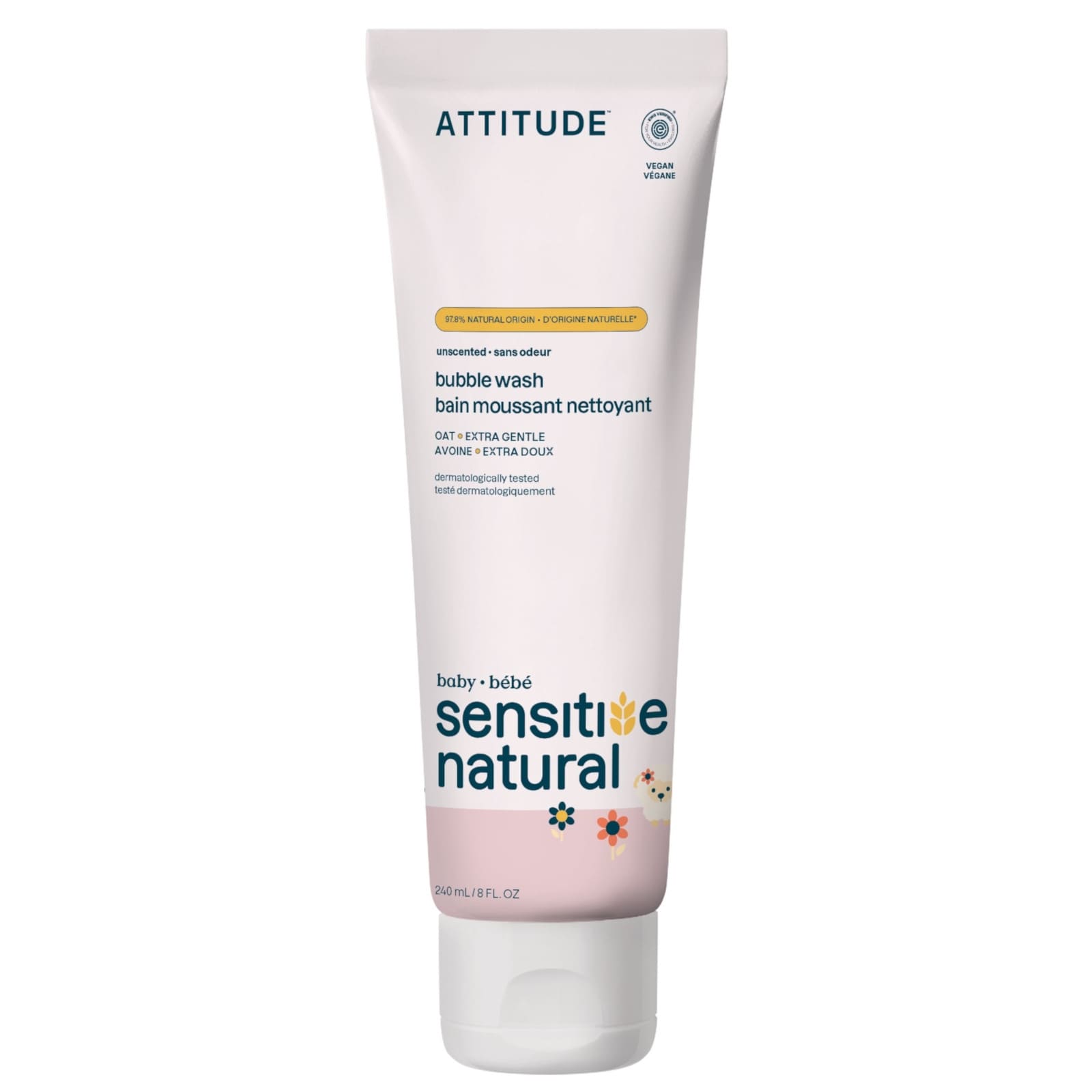ATTITUDE sensitive natural baby Schaumduschgel unparfümiert 240ml