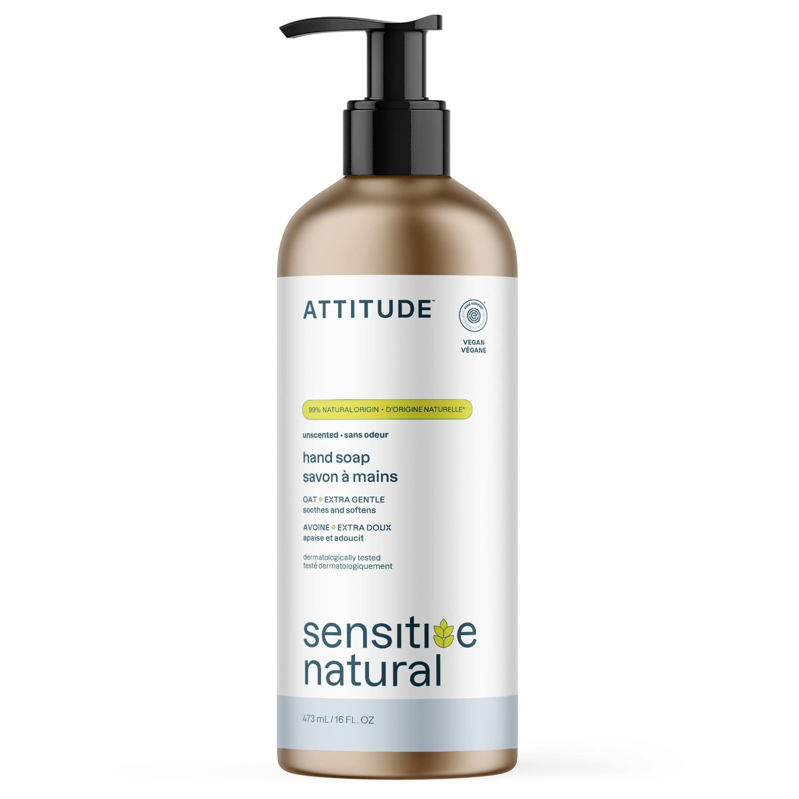 ATTITUDE sensitive natural Handseife unparfümiert 473ml