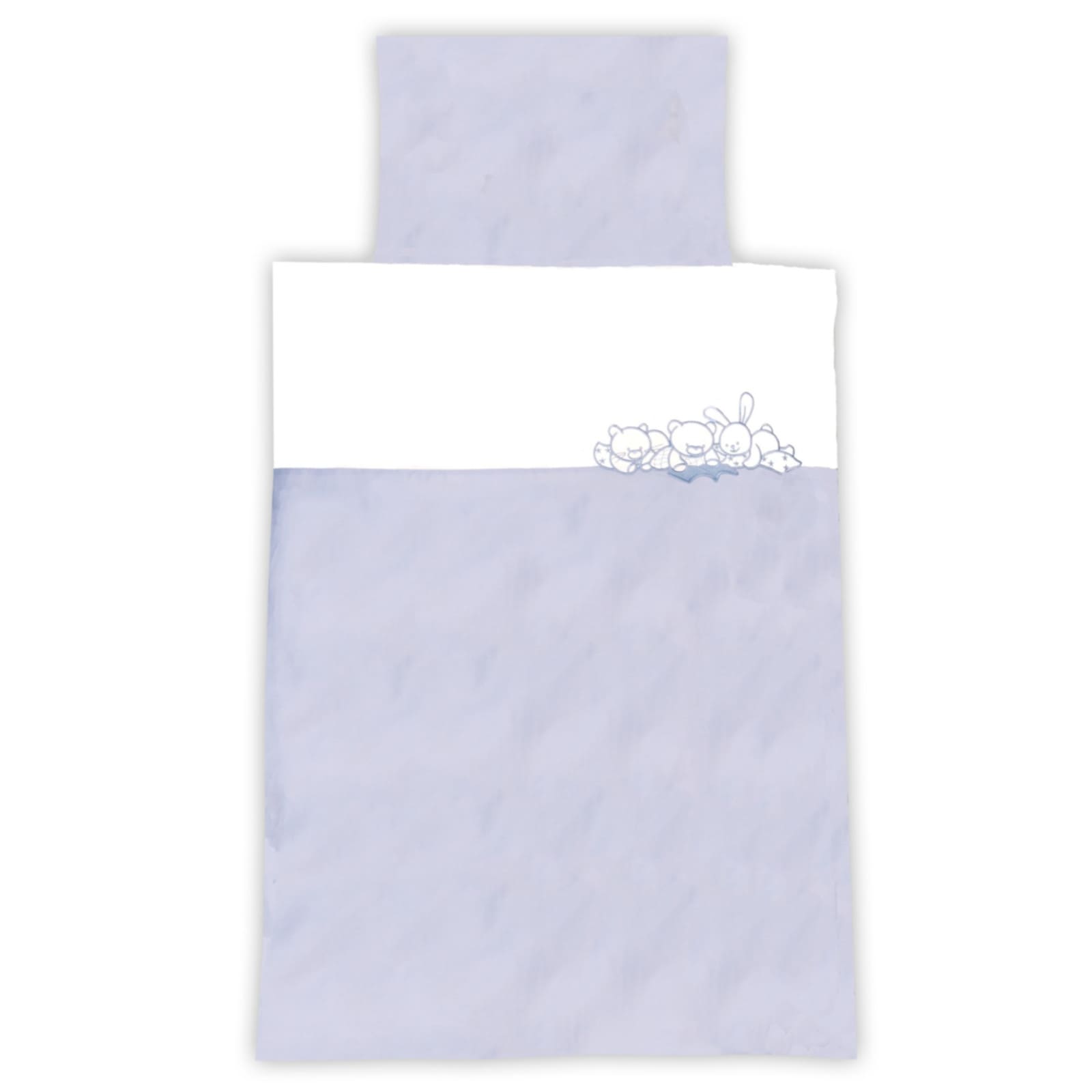 KULI-MULI Linge de lit Lyocell Petits Animaux bleu 90 x 120 cm