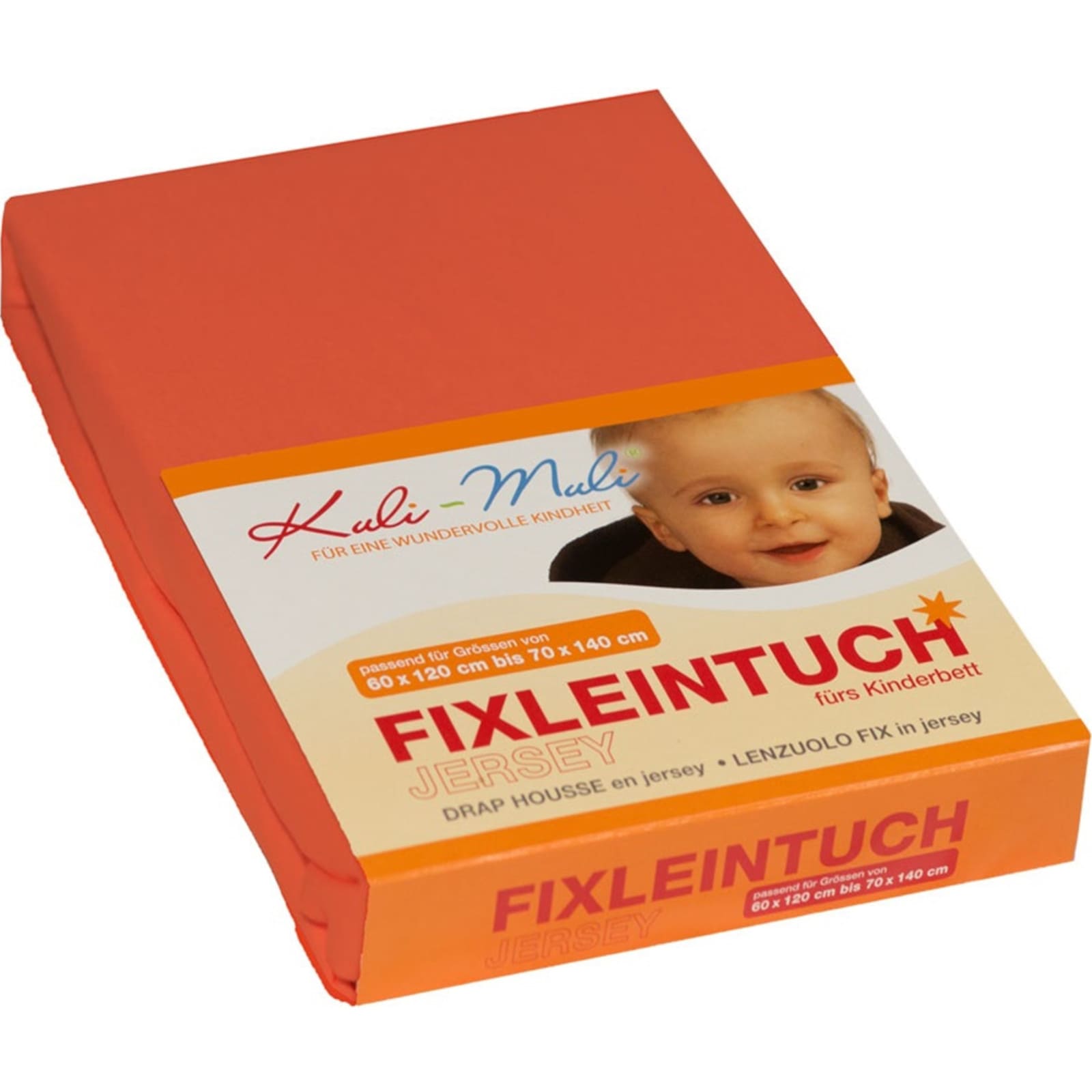 KULI-MULI Fixleintuch Frottee 90 x 45 cm orange