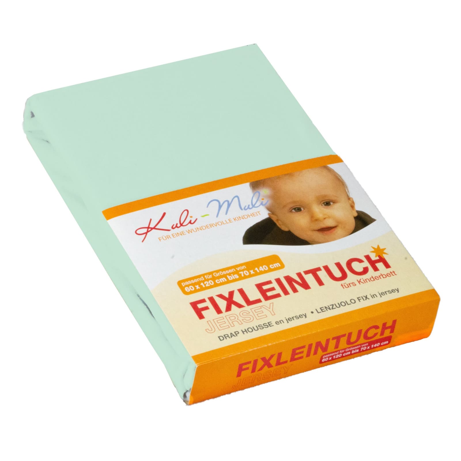KULI-MULI Fixleintuch Jersey mint 70 x 140 cm