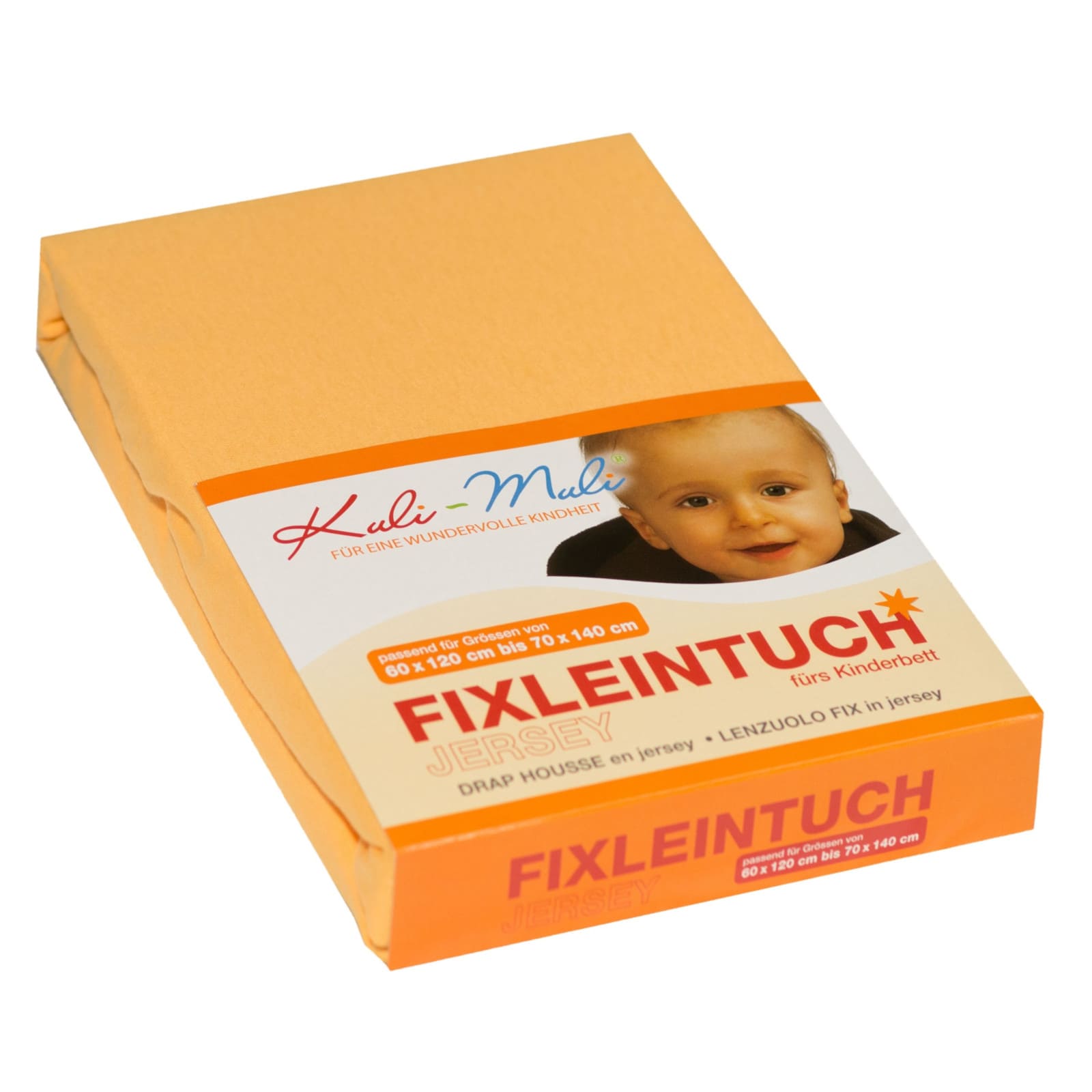 KULI-MULI Fixleintuch Frottee 90 x 45 cm apricot