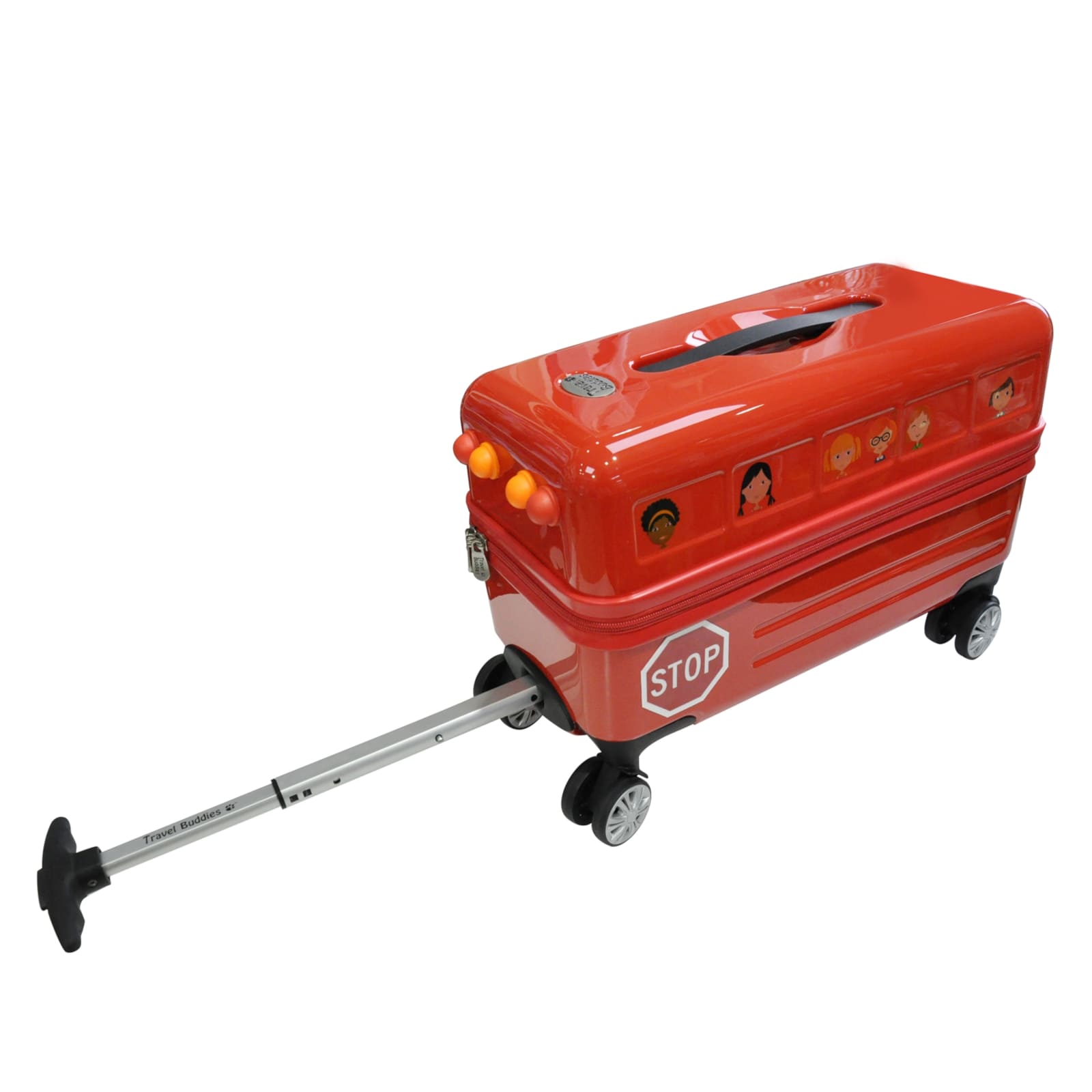 TRAVEL BUDDIES Rollkoffer Schulbus rot
