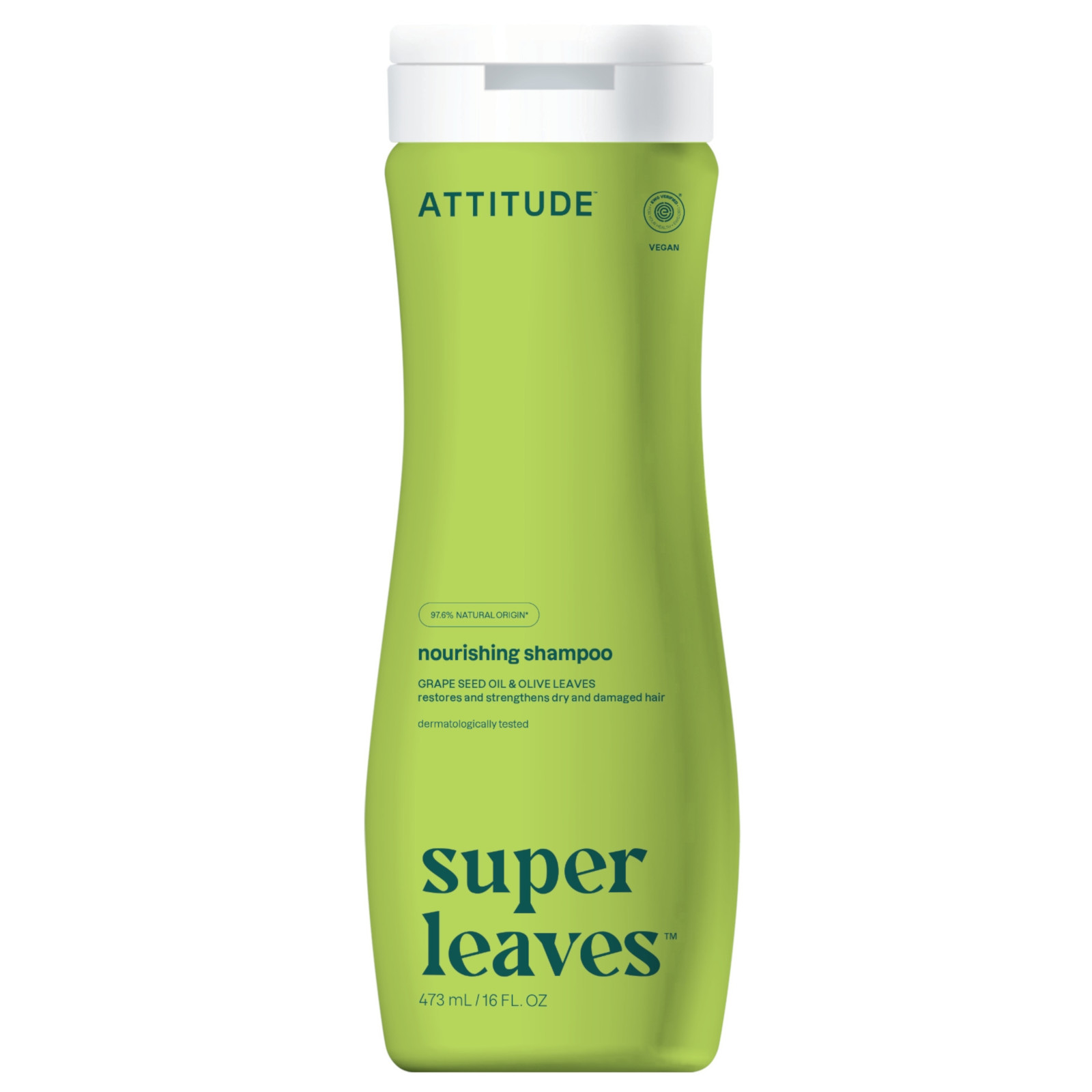 ATTITUDE Superleaves Natürliches Shampoo - nährend und kräftigend, 473 ml