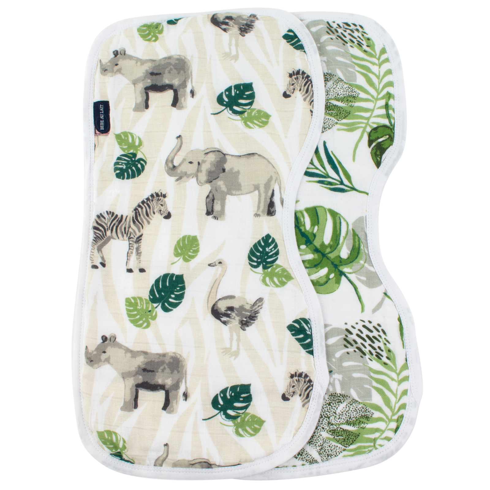BEBE AU LAIT Spucktuch Classic Muslin Jungle & Rainforest 2er Pack
