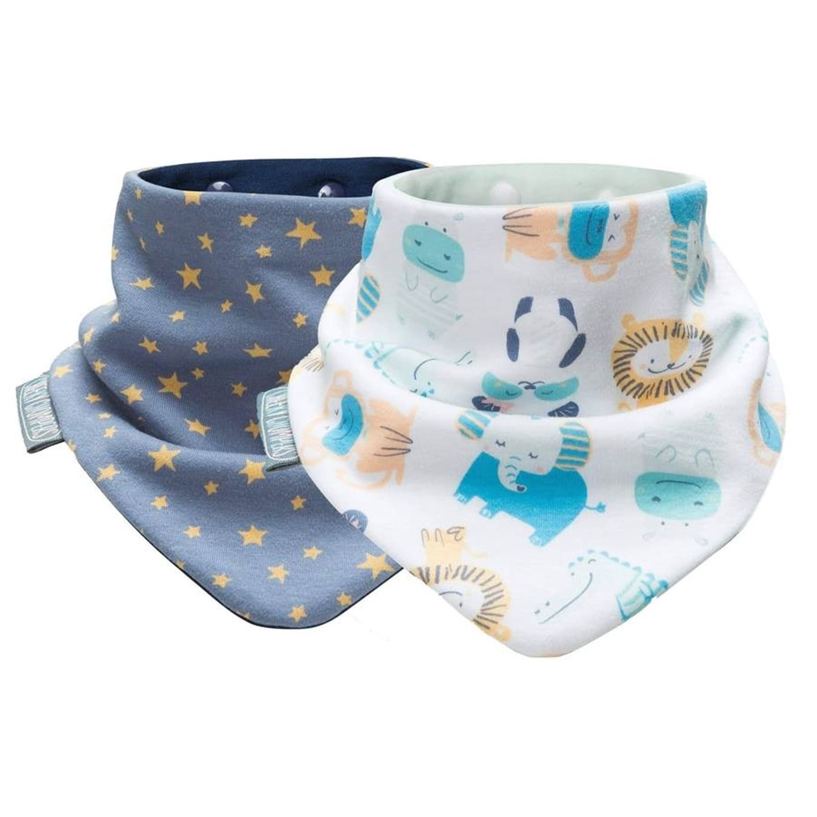 CHEEKY CHOMPERS Lätzchen Neckerbib 2er Pack Midnight Stars & Cheeky Animals