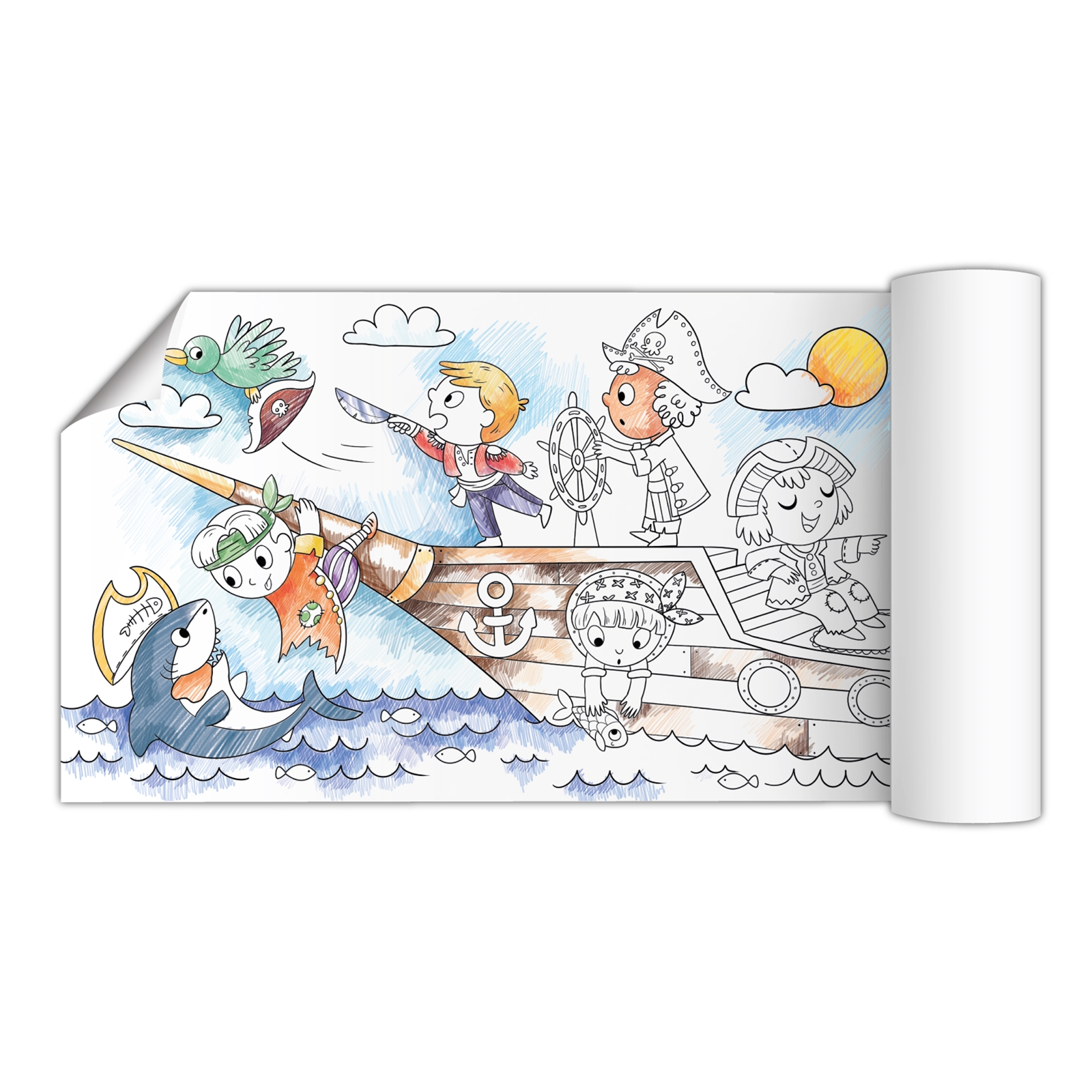 DODO Poster zum Ausmalen Piraten, 36M+