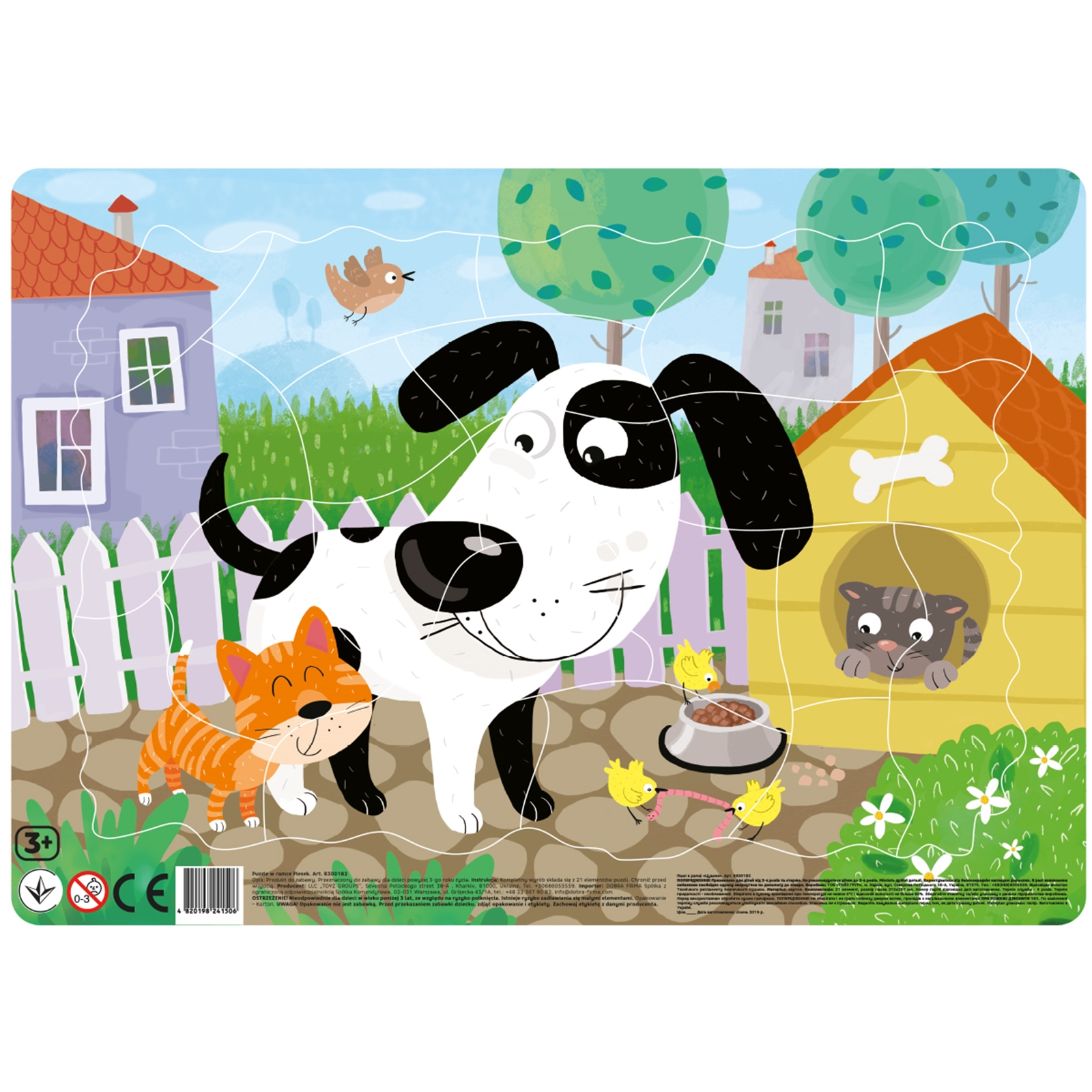 DODO Rahmenpuzzle Hund 21 Teile, 36M+