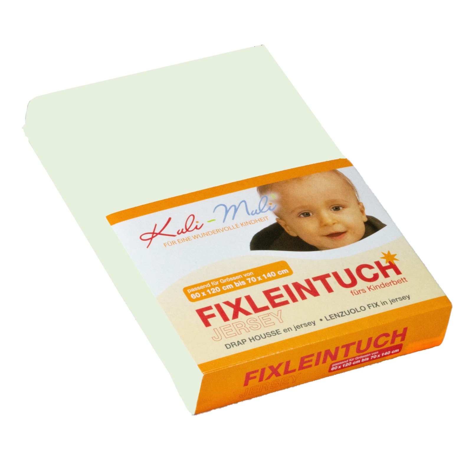 KULI-MULI Fixleintuch Jersey 70 x 140 cm grün pastell