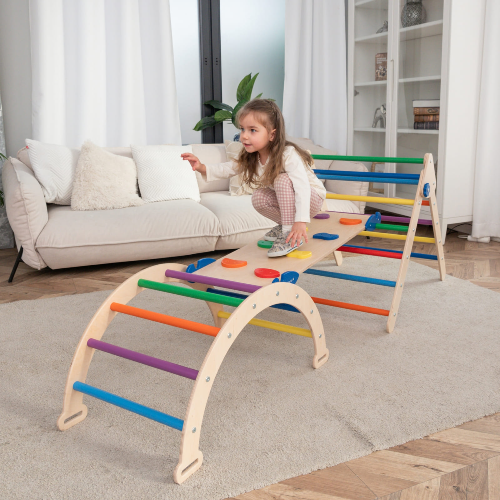 WOODANDHEARTS Ensemble d’escalade moyen Rainbow