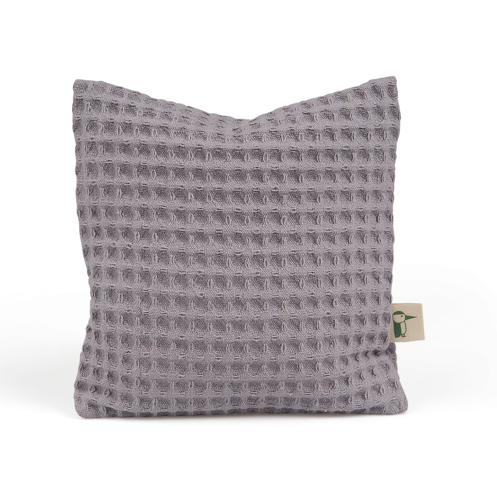 GRÜNSPECHT Rapssamenkissen Waffelpiqué grau