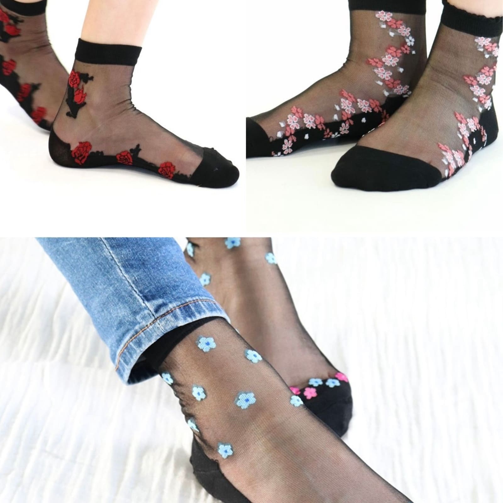 YUKO.B Geschenkbox mit 3 Paar Socken Bloom