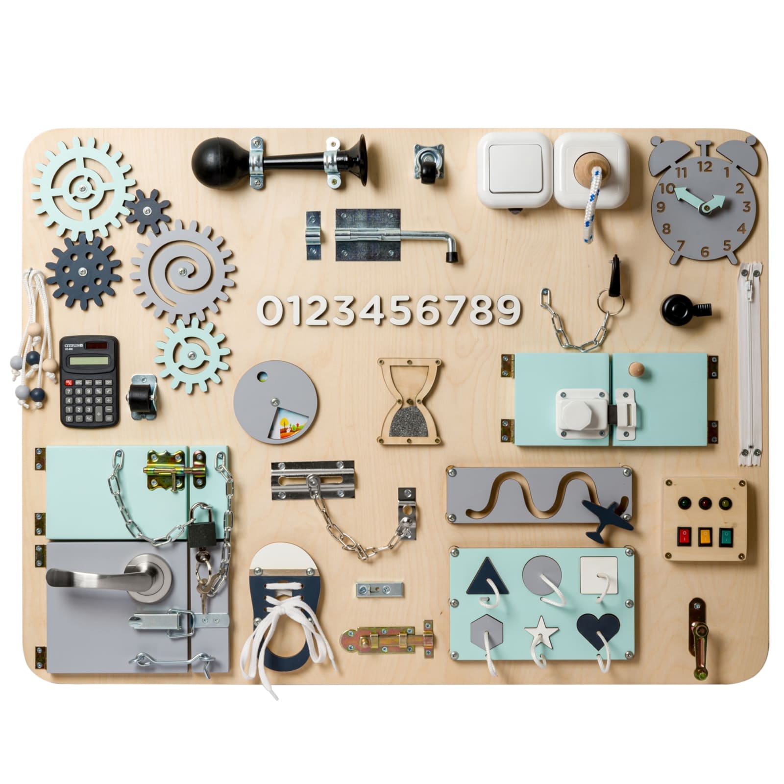 WOOBIBOO Woobiboard DoppelXL Standaktivitätenspielbrett mit Tafel