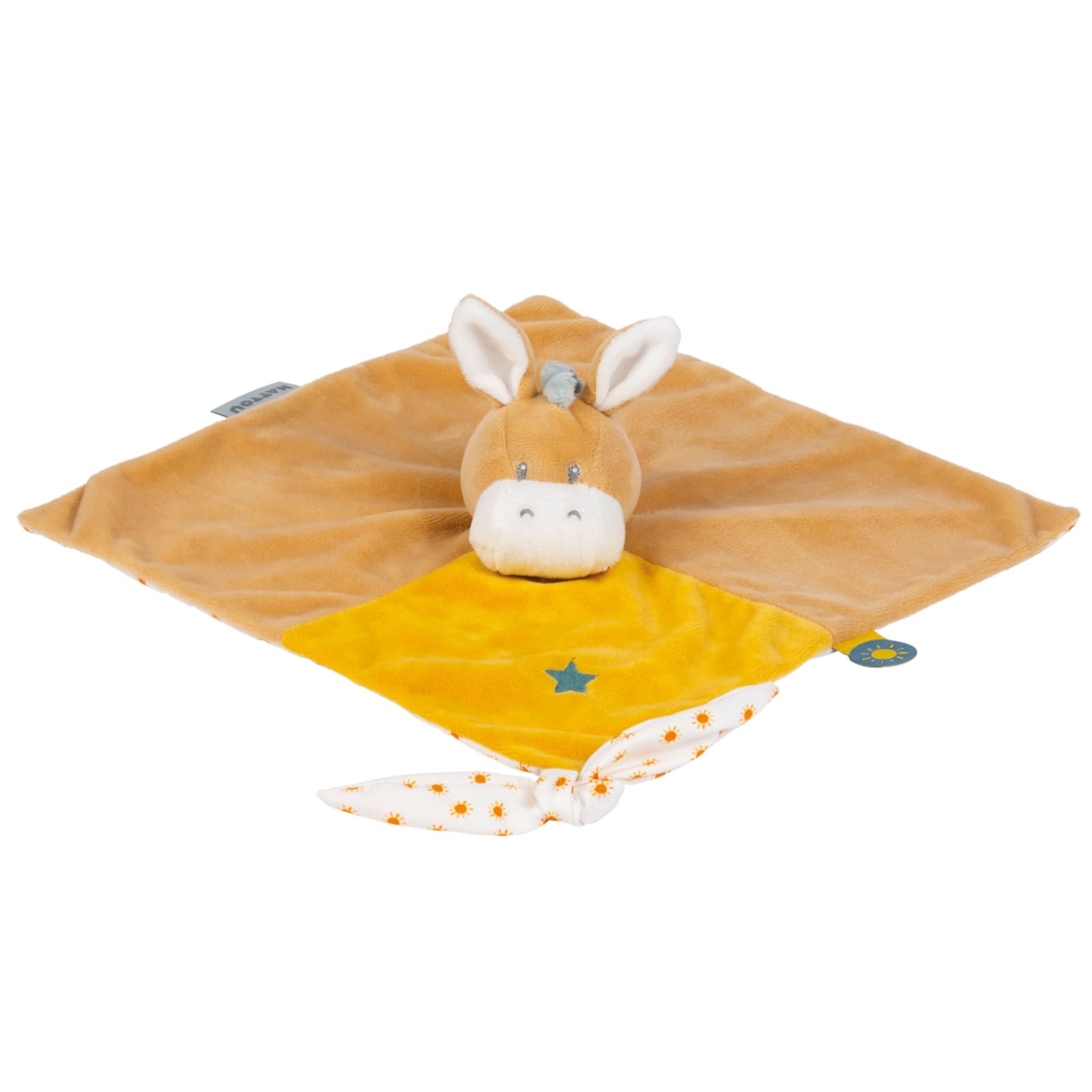 NATTOU Felix und Leo Kuscheltuch Leo der Esel