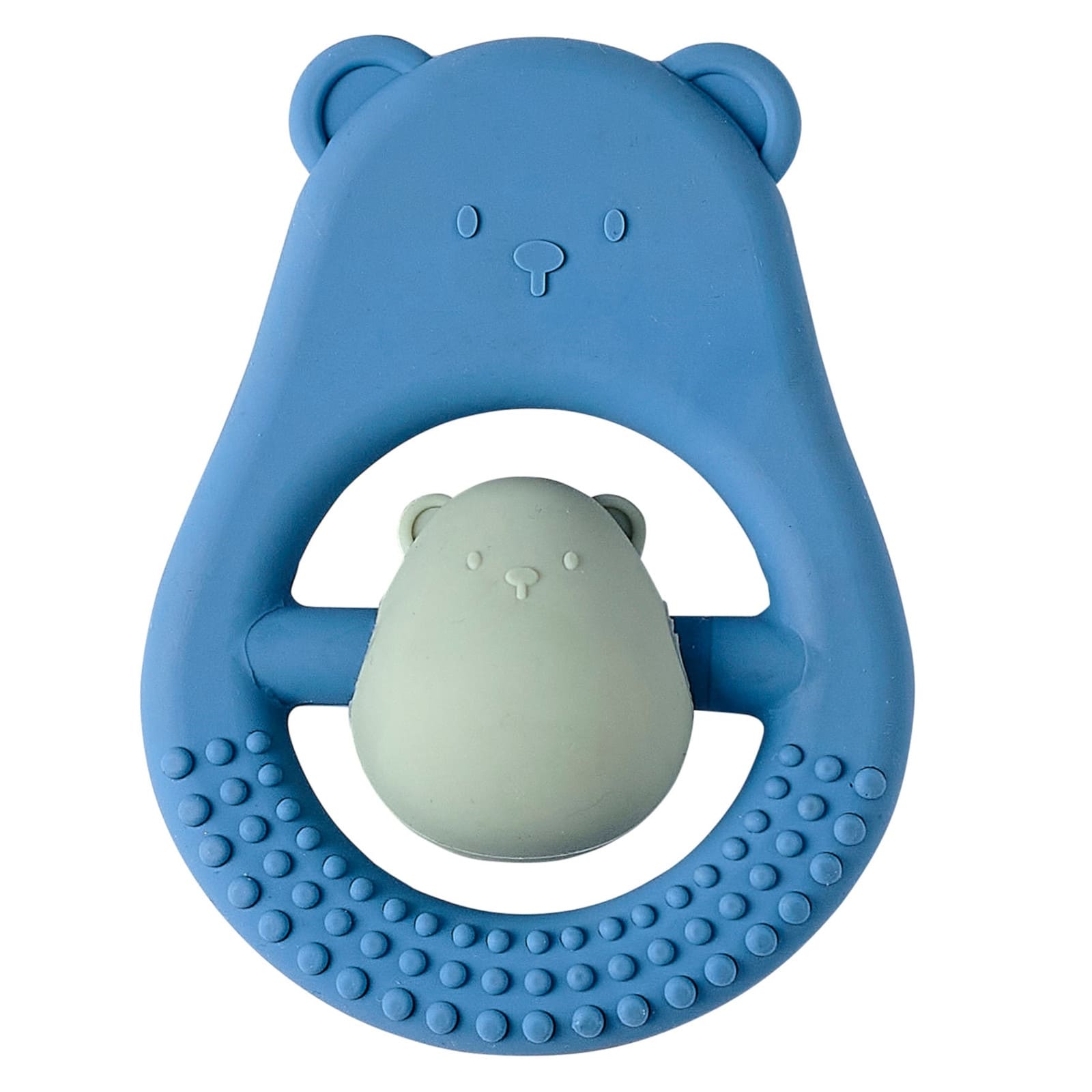 NATTOU SILIKON Beissring Mutter & Kind blau