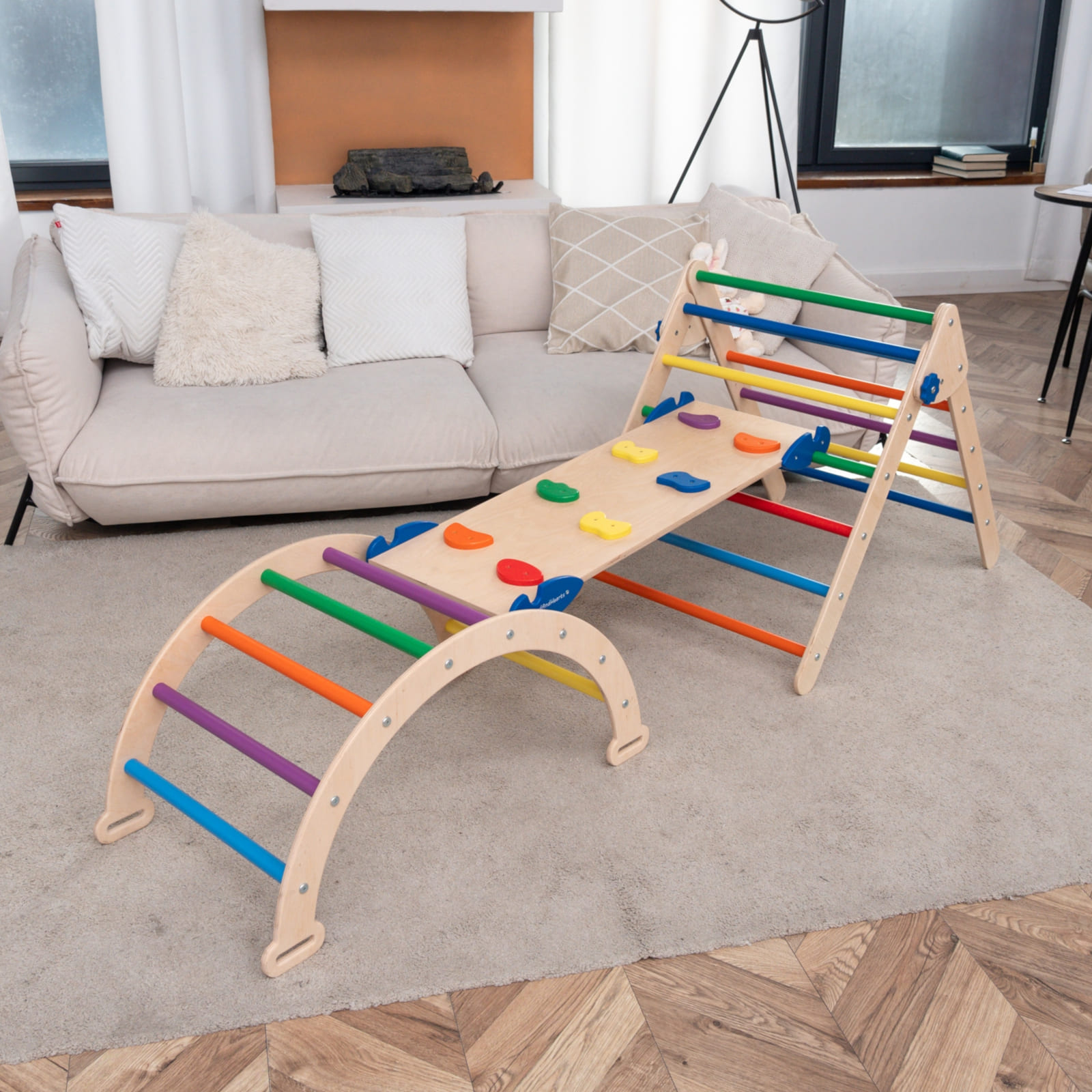 WOODANDHEARTS Ensemble d’escalade moyen Rainbow