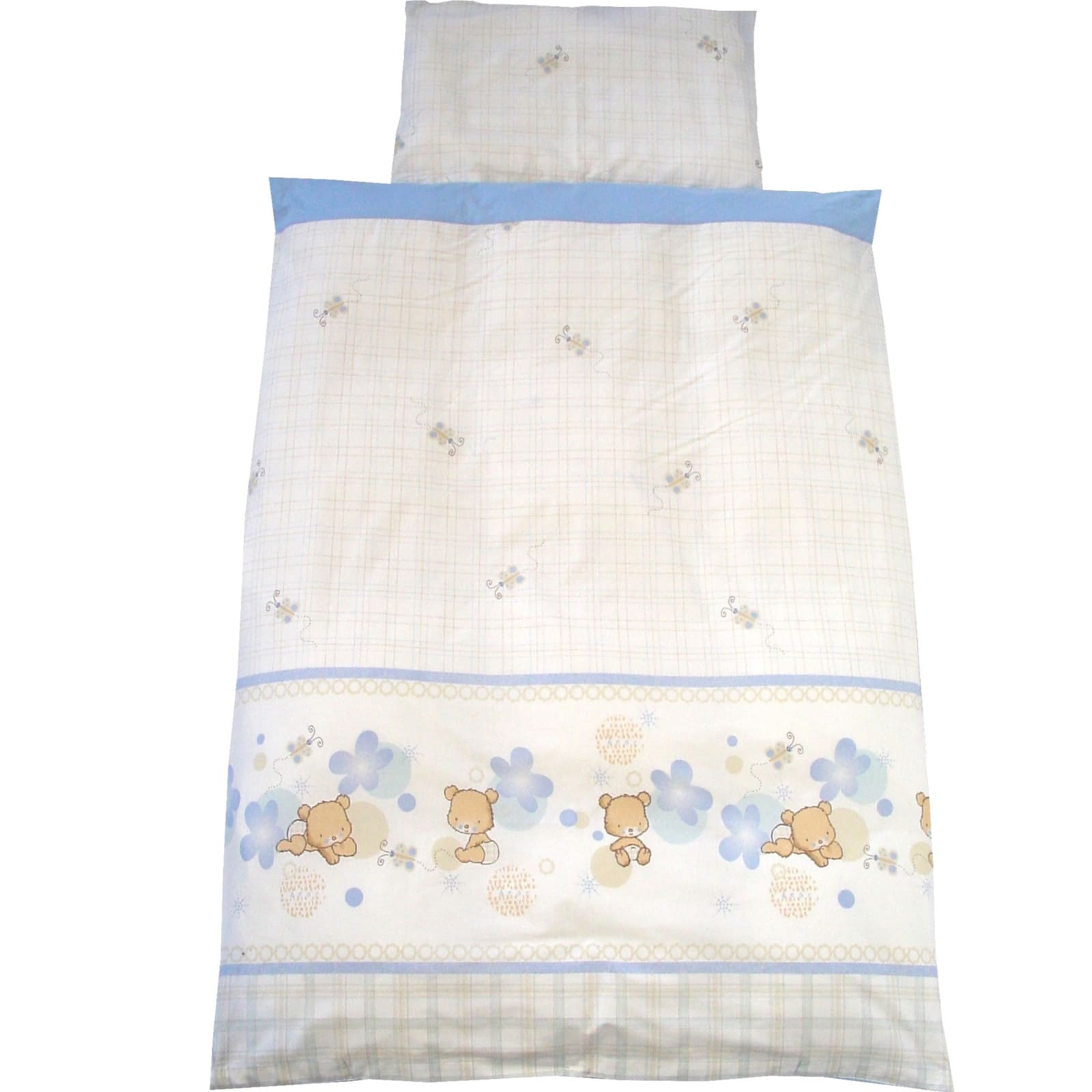 KULI-MULI Linge de lit Little Bears blue 80 x 80 cm