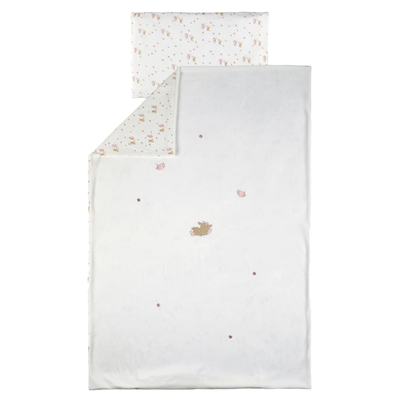 NATTOU FanFan Set de literie avec housse d’oreiller blanc