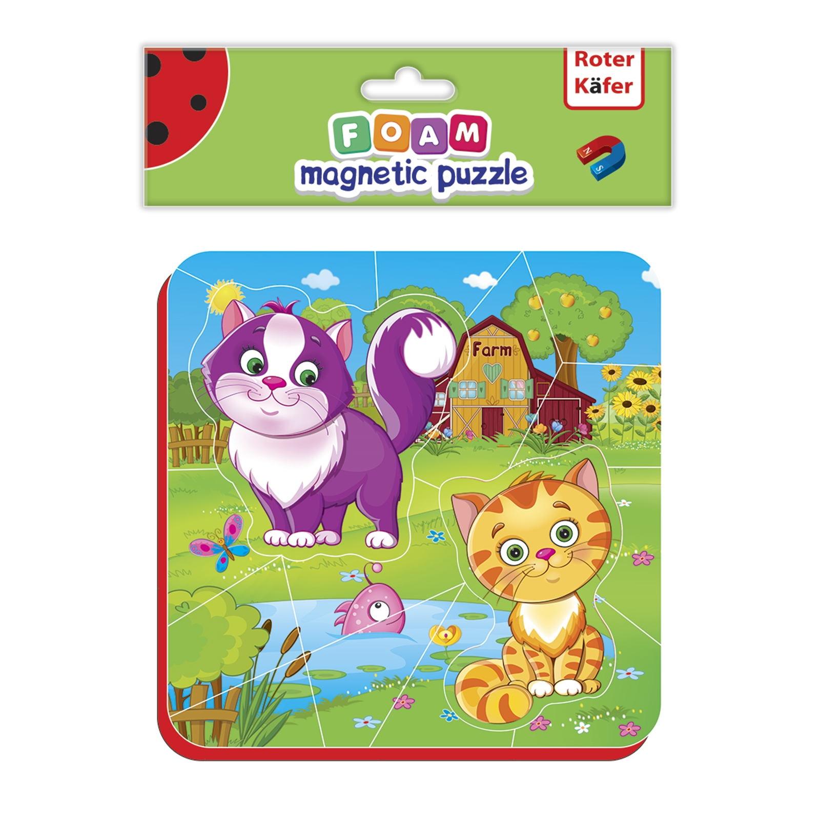 ROTER KÄFER Puzzle magnétique bébé Ferme, 3-6 ans
