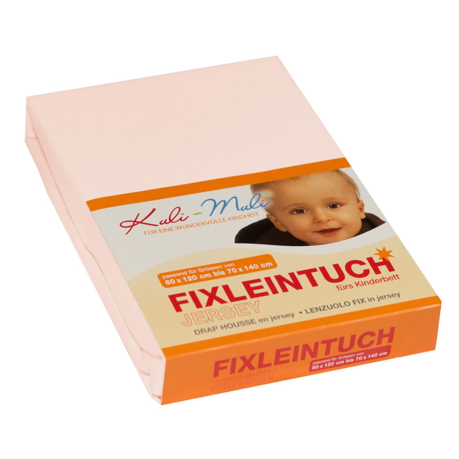 KULI-MULI Fixleintuch Jersey hellrosa 45 x 90 cm
