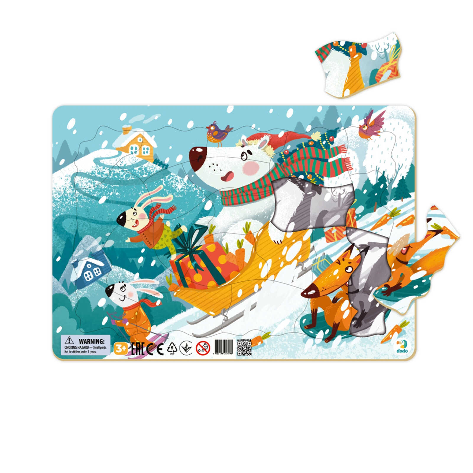 DODO Rahmenpuzzle Abenteuer Neujahr 21 Teile, 36M+